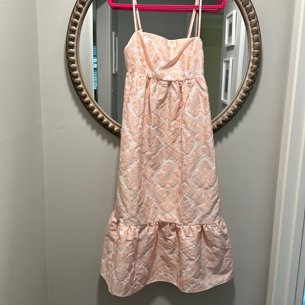 Pink & White Midi Dress